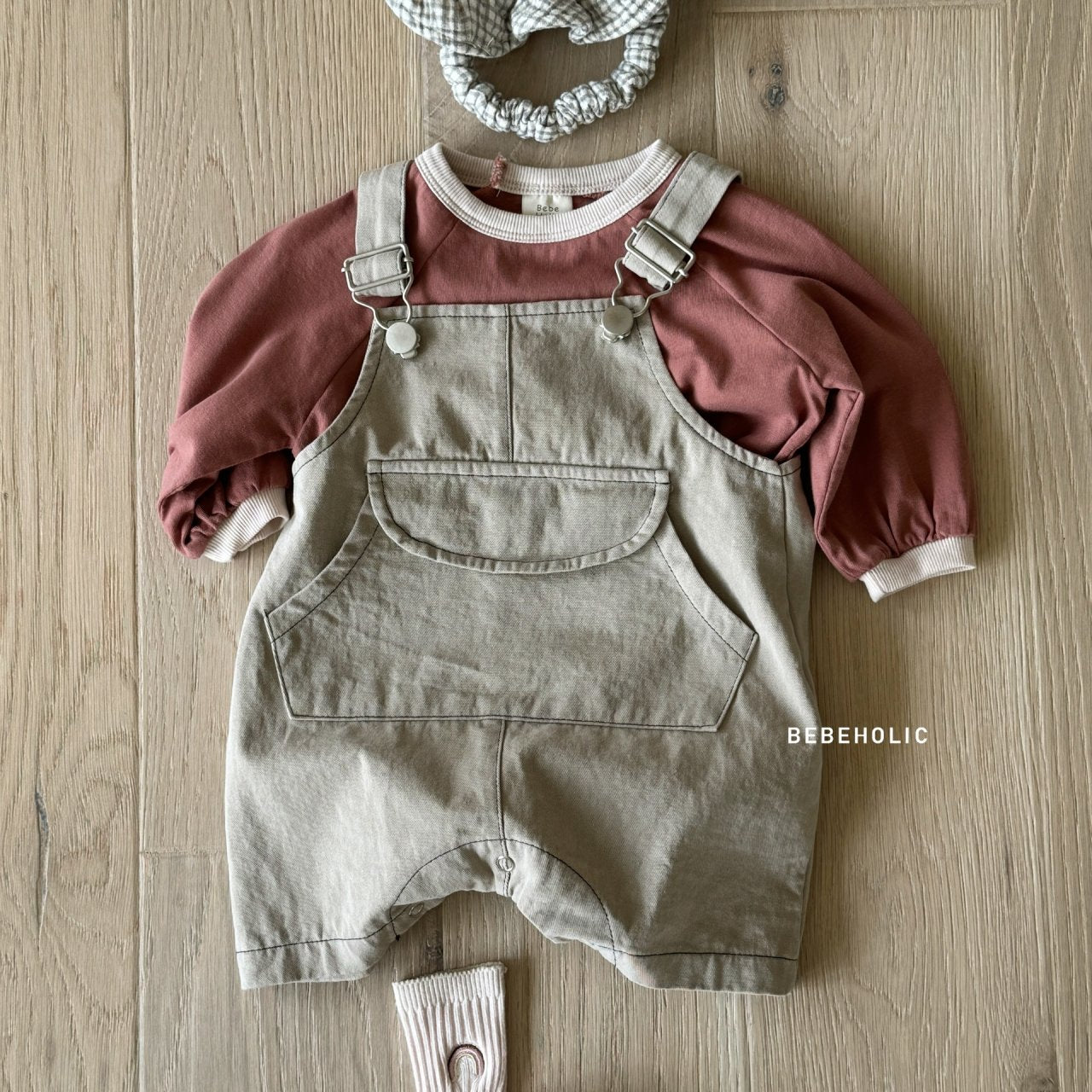 【即納】【40％OFF】Baby Buckle overalls suit  2024SS BEBEHOLIC