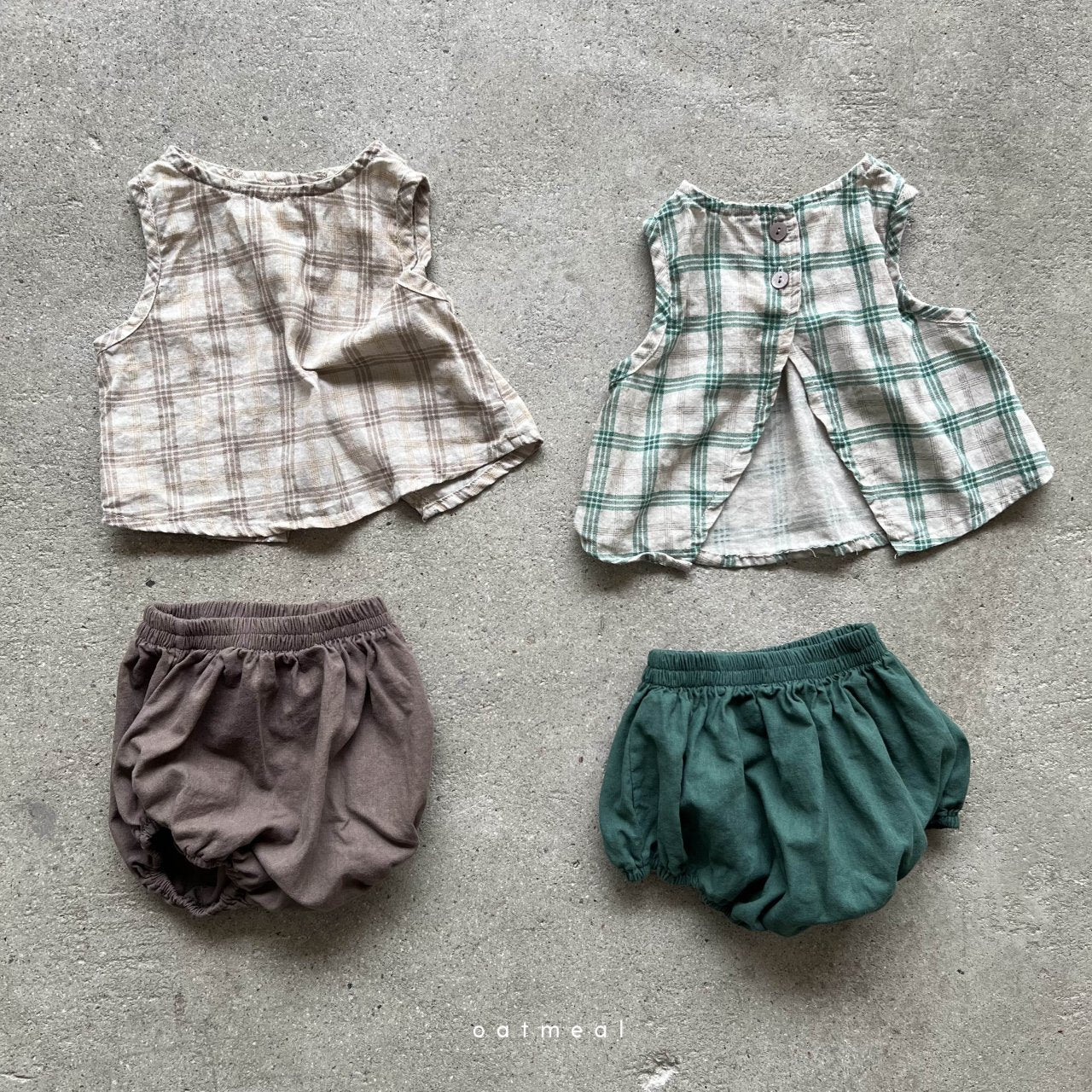 【30%OFF】Baby Got bloomer set / Got Set up oatmeal 2024SS