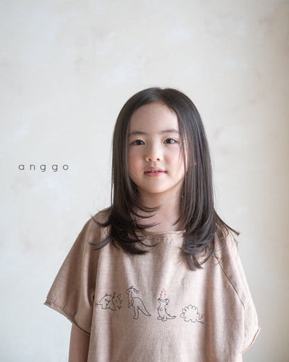 【 30%OFF】anggo Kids dinosaur T-shirt / 80-120　2024SS