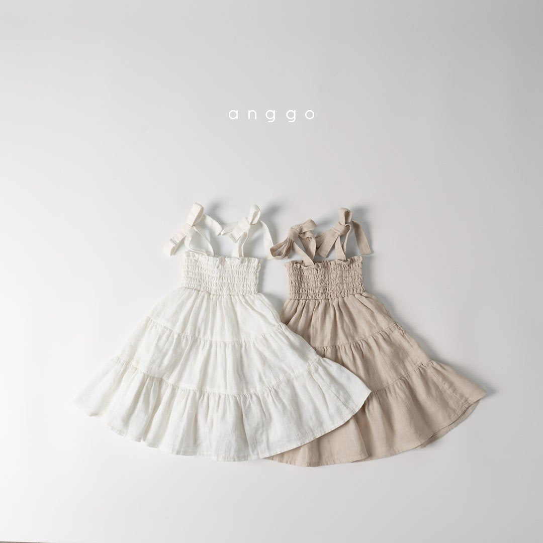 【 30%OFF】anggo Kids latte dress 2024SS / M(100)・L(110)