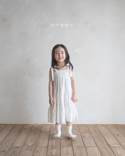 【 30%OFF】anggo Kids latte dress 2024SS / M(100)・L(110)